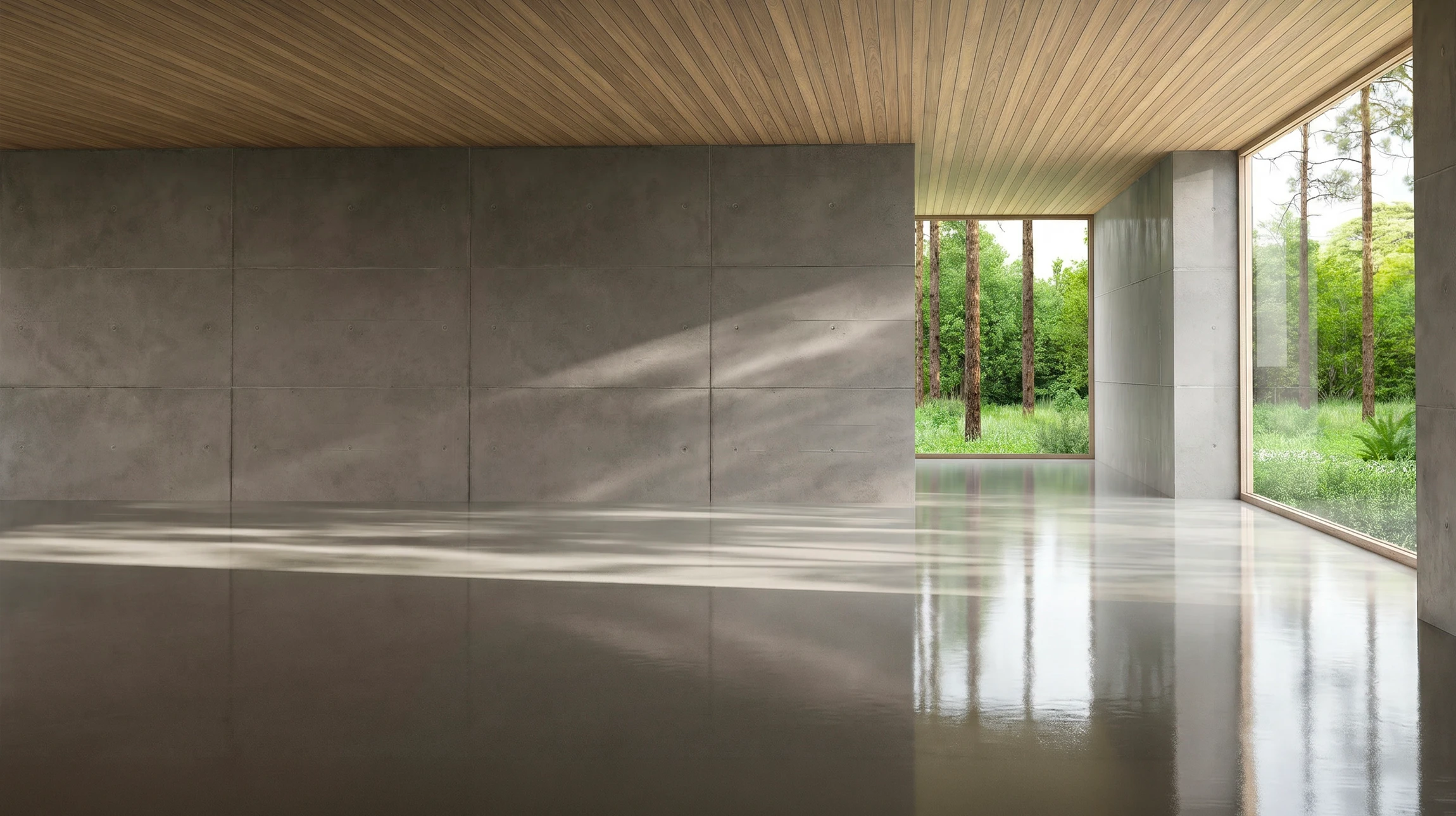 Ouvrier en combinaison appliquant une chape liquide autolissante sur plancher chauffant